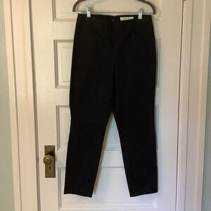rag & bone women's tailored pants 10 black back zipper slim ankle cotton